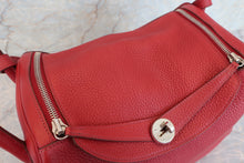 将图片加载到图库查看器，HERMES LINDY 30 Clemence leather Rouge garance □R刻印 Shoulder bag 600090096
