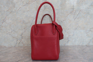 HERMES LINDY 30 Clemence leather Rouge garance □R刻印 Shoulder bag 600090096