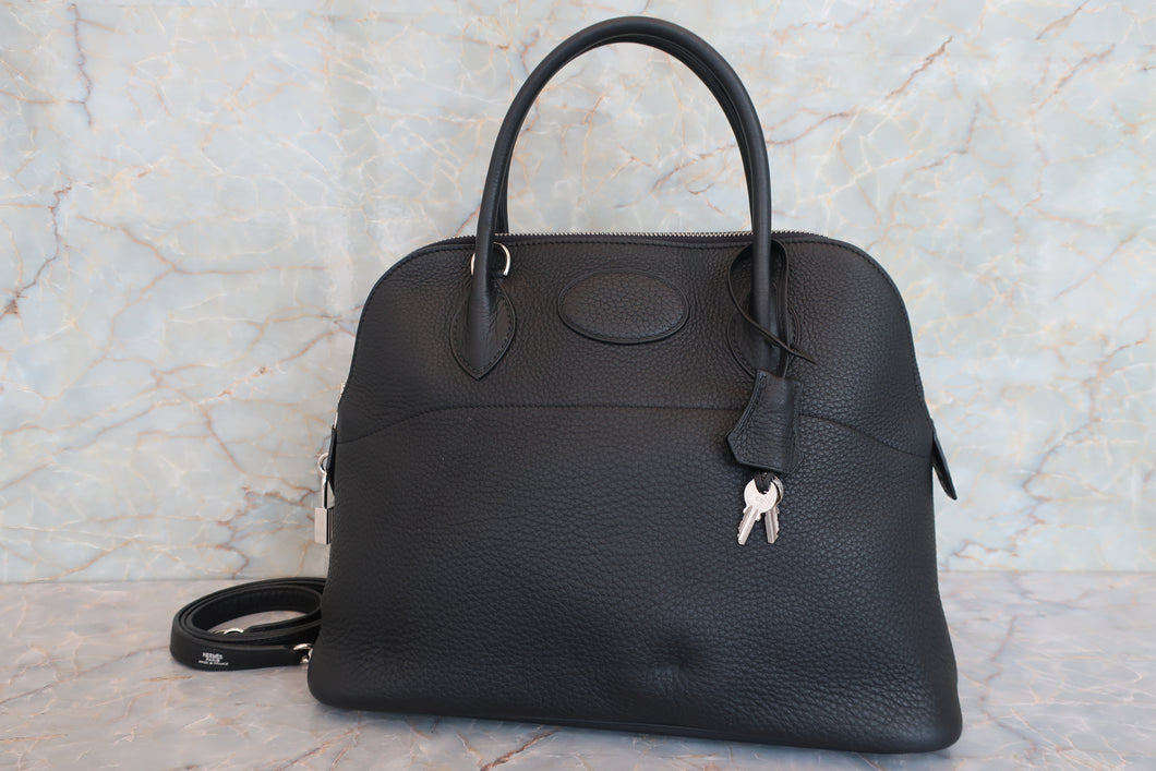 HERMES／エルメス ボリード31 トリヨンクレマンス ブラック □J刻印 ショルダーバッグ 700060230