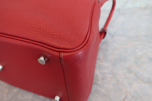 HERMES LINDY 30 Clemence leather Rouge garance □R刻印 Shoulder bag 600090096