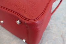 将图片加载到图库查看器，HERMES LINDY 30 Clemence leather Rouge garance □R刻印 Shoulder bag 600090096
