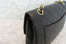 画像をギャラリービューアに読み込む, CHANEL/シャネル パリ限定マトラッセダブルフラップチェーンショルダーバッグ ラムスキン ブラック/ゴールド金具 ショルダーバッグ 700080043
