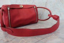 将图片加载到图库查看器，HERMES LINDY 30 Clemence leather Rouge garance □R刻印 Shoulder bag 600090096
