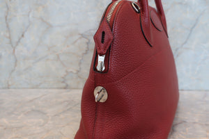 HERMES／BOLIDE 31 Clemence leather Rouge H □Q Engraving Shoulder bag 700100080