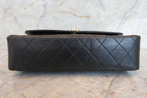 CHANEL/シャネル パリ限定マトラッセダブルフラップチェーンショルダーバッグ ラムスキン ブラック/ゴールド金具 ショルダーバッグ 700080043