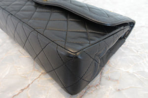 CHANEL/シャネル パリ限定マトラッセダブルフラップチェーンショルダーバッグ ラムスキン ブラック/ゴールド金具 ショルダーバッグ 700080043
