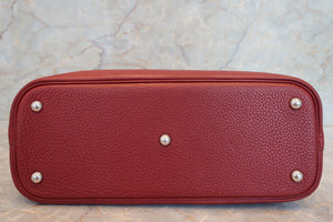 HERMES／BOLIDE 31 Clemence leather Rouge H □Q Engraving Shoulder bag 700100080