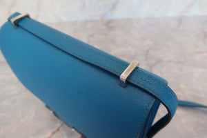 HERMES CONSTANCE3 MINI Epsom leather Blue izmir T Engraving Shoulder bag 600110085