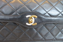 画像をギャラリービューアに読み込む, CHANEL/シャネル パリ限定マトラッセダブルフラップチェーンショルダーバッグ ラムスキン ブラック/ゴールド金具 ショルダーバッグ 700080043
