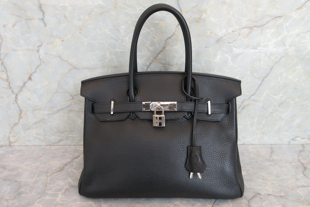 HERMES／エルメス バーキン30 トリヨンクレマンス ブラック □N刻印 ハンドバッグ 700070135