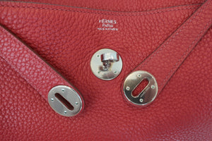 HERMES LINDY 30 Clemence leather Rouge garance □R刻印 Shoulder bag 600090096