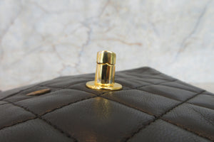 CHANEL/シャネル パリ限定マトラッセダブルフラップチェーンショルダーバッグ ラムスキン ブラック/ゴールド金具 ショルダーバッグ 700080043