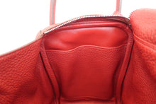 将图片加载到图库查看器，HERMES LINDY 30 Clemence leather Rouge garance □R刻印 Shoulder bag 600090096
