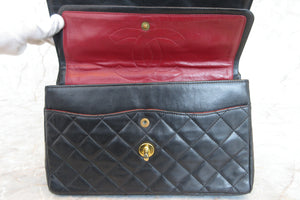 CHANEL/シャネル パリ限定マトラッセダブルフラップチェーンショルダーバッグ ラムスキン ブラック/ゴールド金具 ショルダーバッグ 700080043