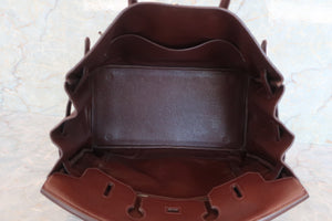 HERMES BIRKIN 35 Clemence leather Havane □G Engraving Hand bag 600050077
