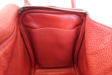 将图片加载到图库查看器，HERMES LINDY 30 Clemence leather Rouge garance □R刻印 Shoulder bag 600090096
