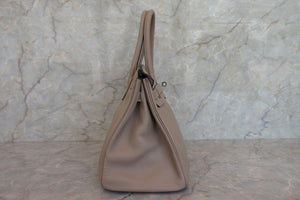 HERMES／エルメス バーキン30 トリヨンクレマンス トゥルティエールグレー □M刻印 ハンドバッグ 700030031