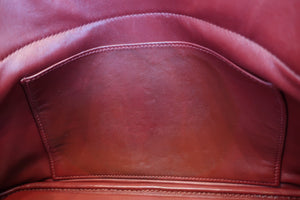 HERMES／BOLIDE 31 Clemence leather Rouge H □Q Engraving Shoulder bag 700100080