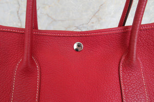HERMES／エルメス ガーデンパーティPM ネゴンダ ルージュガランス □L刻印 トートバッグ 700040087