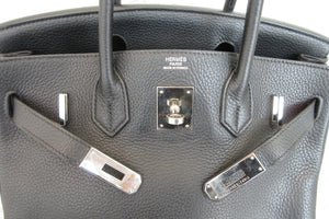 HERMES／エルメス バーキン30 トリヨンクレマンス ブラック □N刻印 ハンドバッグ 700070135