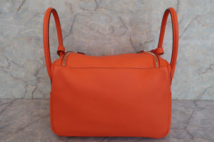 HERMES LINDY 34 Clemence leather Orange poppy □R刻印 Shoulder bag 600090097