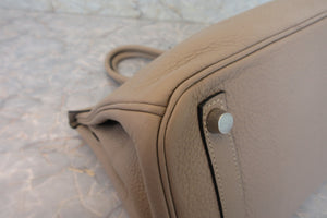 HERMES／エルメス バーキン30 トリヨンクレマンス トゥルティエールグレー □M刻印 ハンドバッグ 700030031