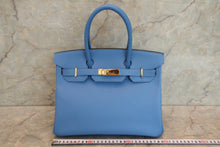 Load image into Gallery viewer, HERMES BIRKIN 30 Epsom leather Blue paradise □N Engraving Hand bag 700100087
