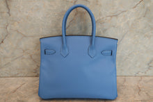 Load image into Gallery viewer, HERMES BIRKIN 30 Epsom leather Blue paradise □N Engraving Hand bag 700100087
