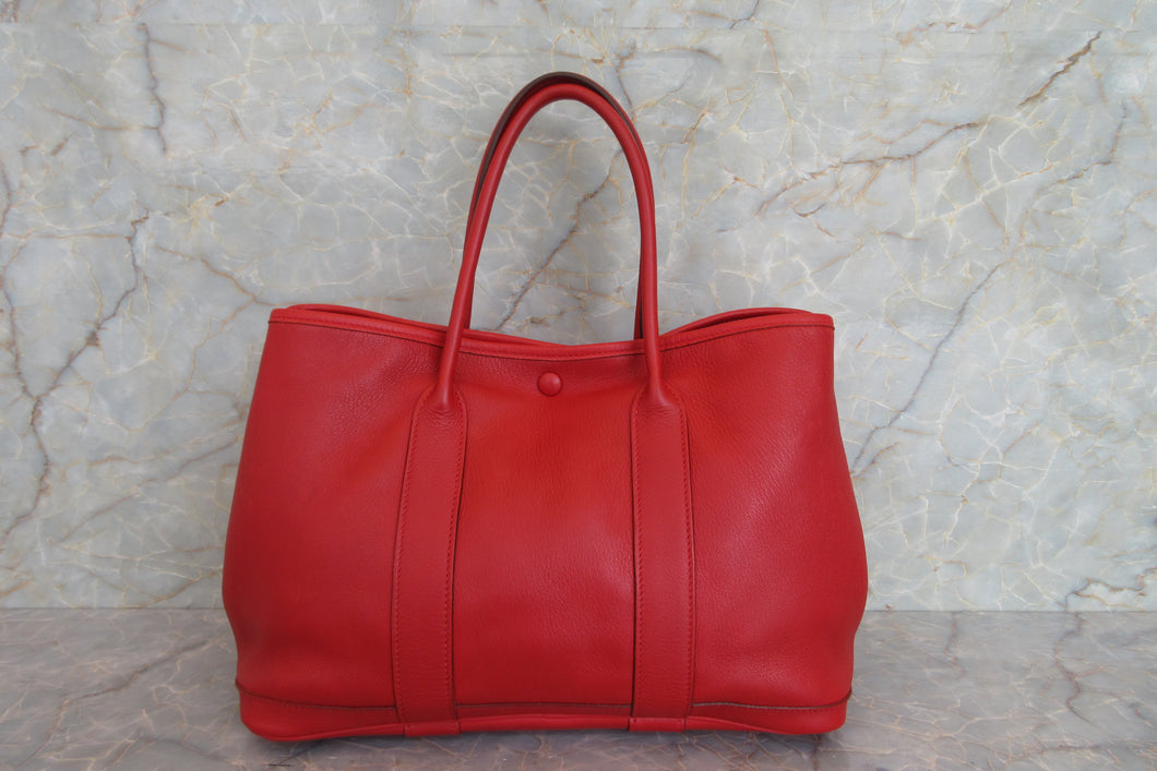 HERMES／エルメス ガーデンツイリーＴＰＭ ヴォースイフト ヴァーミリオン □J刻印 トートバッグ 700090043