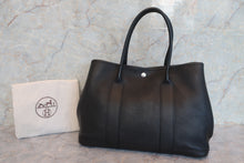 将图片加载到图库查看器，HERMES GARDEN PARTY PM Negonda leather Black □L刻印 Tote bag 600110168
