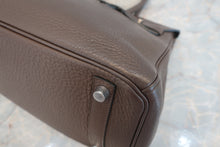 将图片加载到图库查看器，HERMES BIRKIN 30 Clemence leather Chocolat □L刻印 Hand bag 600080034
