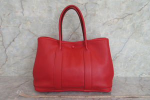 HERMES／エルメス ガーデンツイリーＴＰＭ ヴォースイフト ヴァーミリオン □J刻印 トートバッグ 700090043