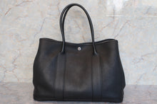 将图片加载到图库查看器，HERMES GARDEN PARTY PM Negonda leather Black □L刻印 Tote bag 600110168
