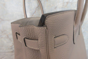HERMES／エルメス バーキン30 トリヨンクレマンス トゥルティエールグレー □M刻印 ハンドバッグ 700030031