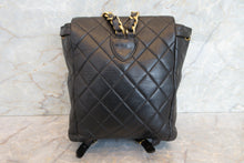 Load image into Gallery viewer, CHANEL Matelasse Chain back pack Lambskin Black/Gold hadware Back pack 700080040
