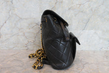 Load image into Gallery viewer, CHANEL Matelasse Chain back pack Lambskin Black/Gold hadware Back pack 700080040
