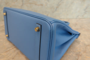 HERMES BIRKIN 30 Epsom leather Blue paradise □N Engraving Hand bag 700100087