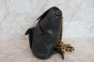 CHANEL/シャネル マトラッセチェーンリュック ラムスキン ブラック/ゴールド金具 リュック 700080040