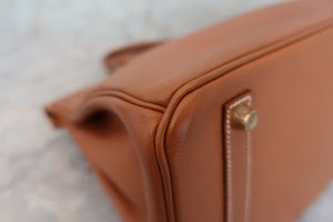 HERMES／エルメス バーキン35 クシュベル ゴールド 〇Z刻印 ハンドバッグ 700060088