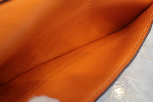 HERMES／エルメス ベアンデュプリ ヴォーエプソン オレンジ □I刻印 財布 700050244