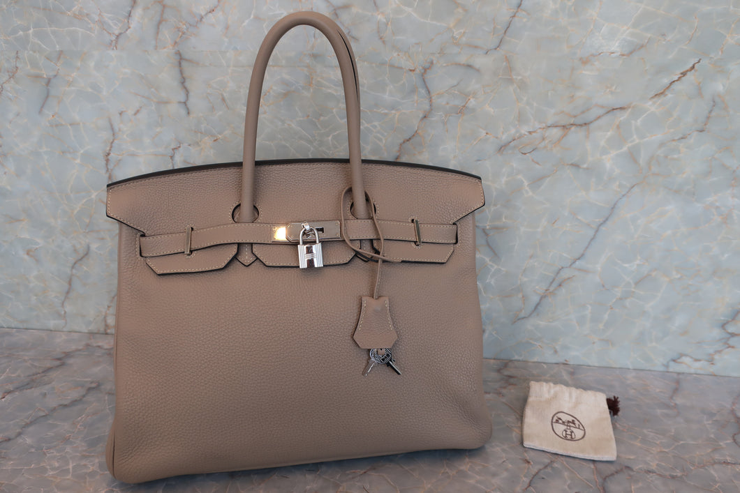 HERMES／エルメス バーキン35 トゴ トゥルティエールグレー □P刻印 ハンドバッグ 700070289