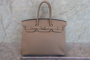 HERMES／エルメス バーキン35 トゴ トゥルティエールグレー □P刻印 ハンドバッグ 700070289