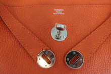 Load image into Gallery viewer, HERMES LINDY 34 Clemence leather Orange poppy □R Engraving Shoulder bag 600090097
