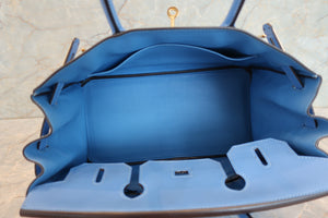 HERMES BIRKIN 30 Epsom leather Blue paradise □N Engraving Hand bag 700100087