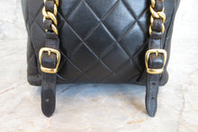 Load image into Gallery viewer, CHANEL Matelasse Chain back pack Lambskin Black/Gold hadware Back pack 700080040

