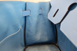 HERMES BIRKIN 30 Epsom leather Blue paradise □N Engraving Hand bag 700100087