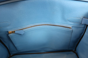 HERMES BIRKIN 30 Epsom leather Blue paradise □N Engraving Hand bag 700100087