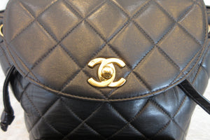 CHANEL/シャネル マトラッセチェーンリュック ラムスキン ブラック/ゴールド金具 リュック 700080040
