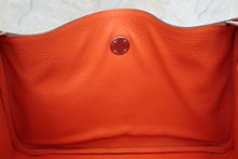 Load image into Gallery viewer, HERMES LINDY 34 Clemence leather Orange poppy □R Engraving Shoulder bag 600090097
