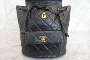 CHANEL/シャネル マトラッセチェーンリュック ラムスキン ブラック/ゴールド金具 リュック 700080040
